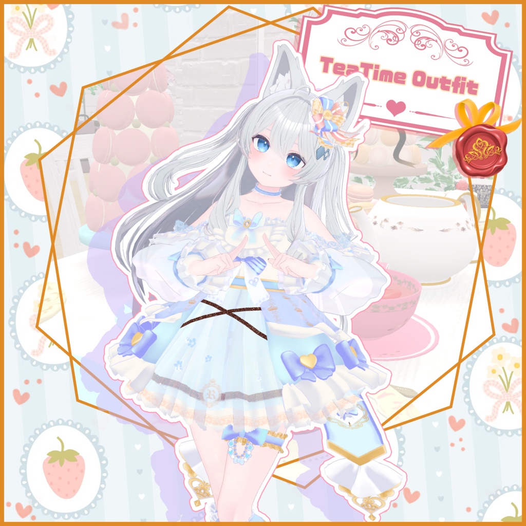 【ライム -Lime- 対応】TEATIME OUTFIT【VRChat向け衣装モデル MA対応】