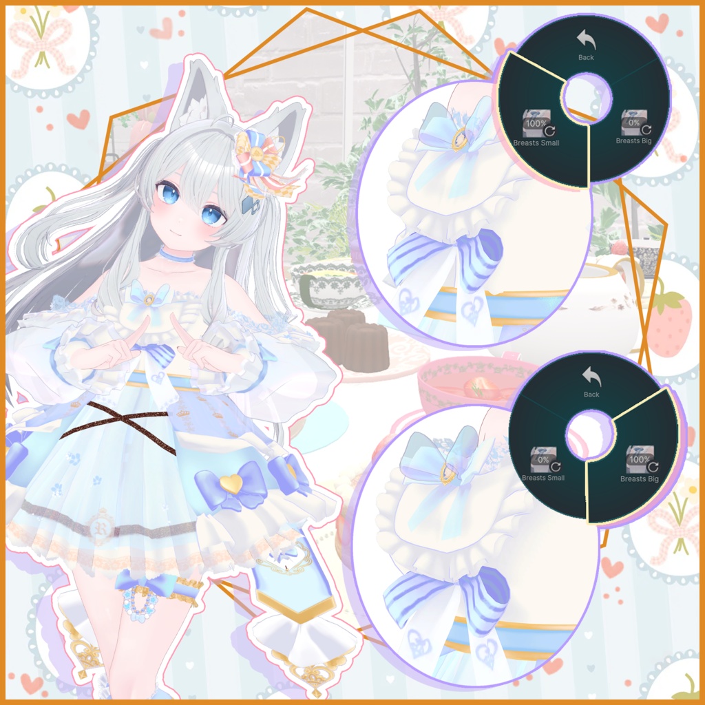 【ライム -Lime- 対応】TEATIME OUTFIT【VRChat向け衣装モデル MA対応】