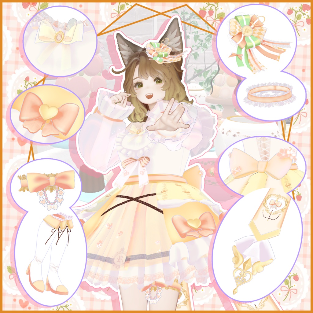 【マリシア -Marycia- 対応】TEATIME OUTFIT【VRChat向け衣装モデル MA対応】
