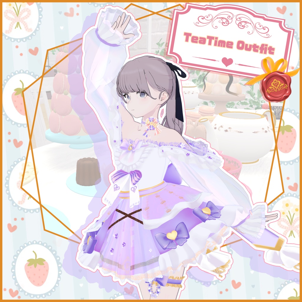 【-Lapwing- 対応】TEATIME OUTFIT【VRChat向け衣装モデル MA対応】