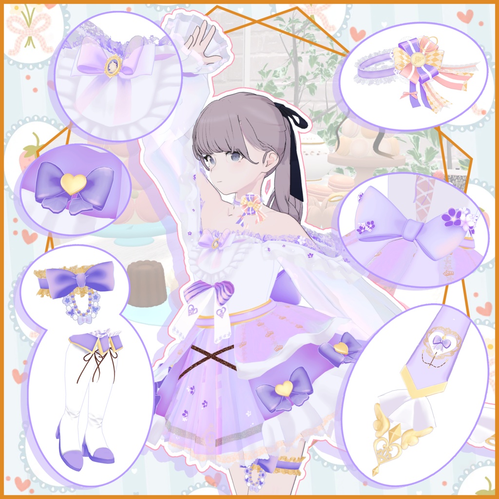 【-Lapwing- 対応】TEATIME OUTFIT【VRChat向け衣装モデル MA対応】