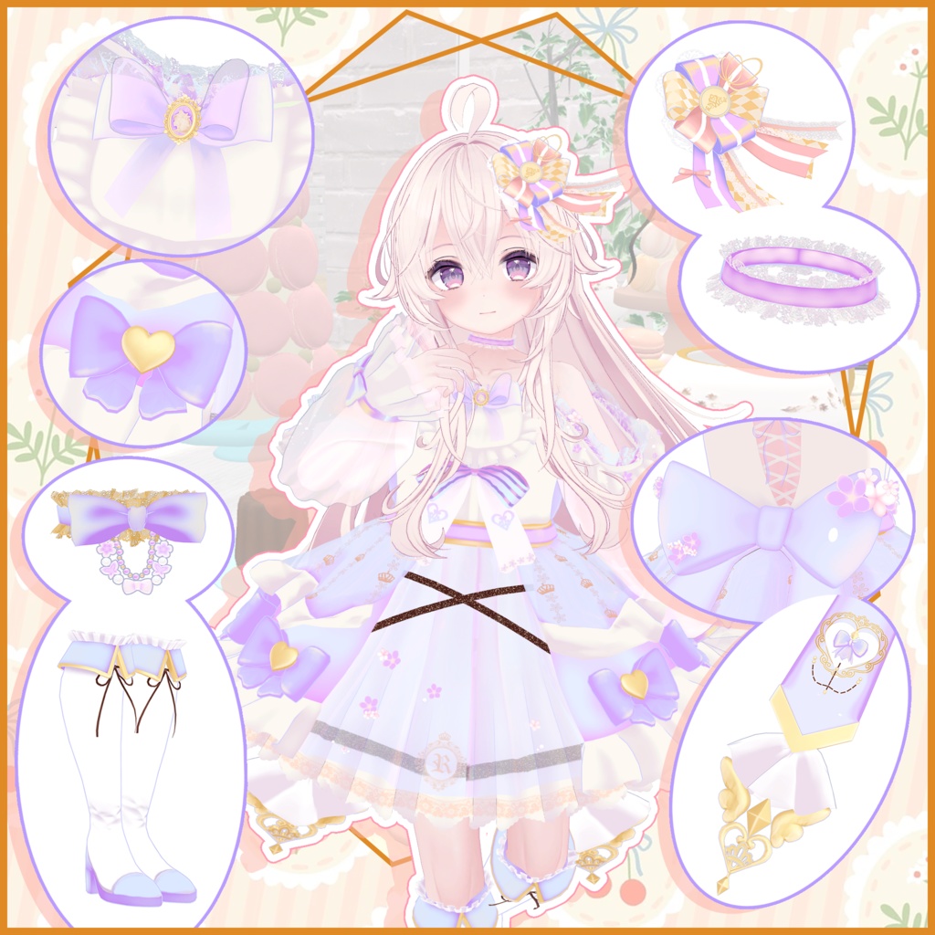 【ソラハ -Soraha- 対応】TEATIME OUTFIT【VRChat向け衣装モデル MA対応】