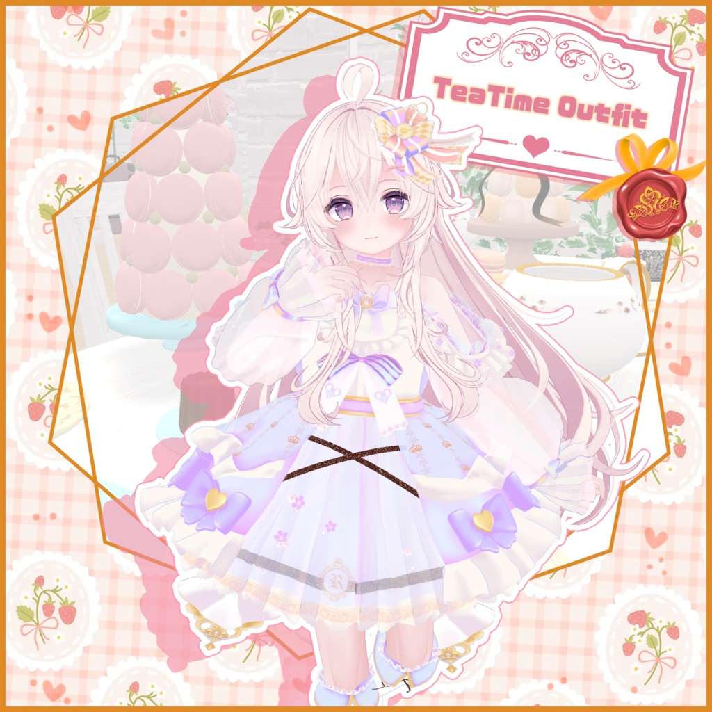 【ソラハ -Soraha- 対応】TEATIME OUTFIT【VRChat向け衣装モデル MA対応】