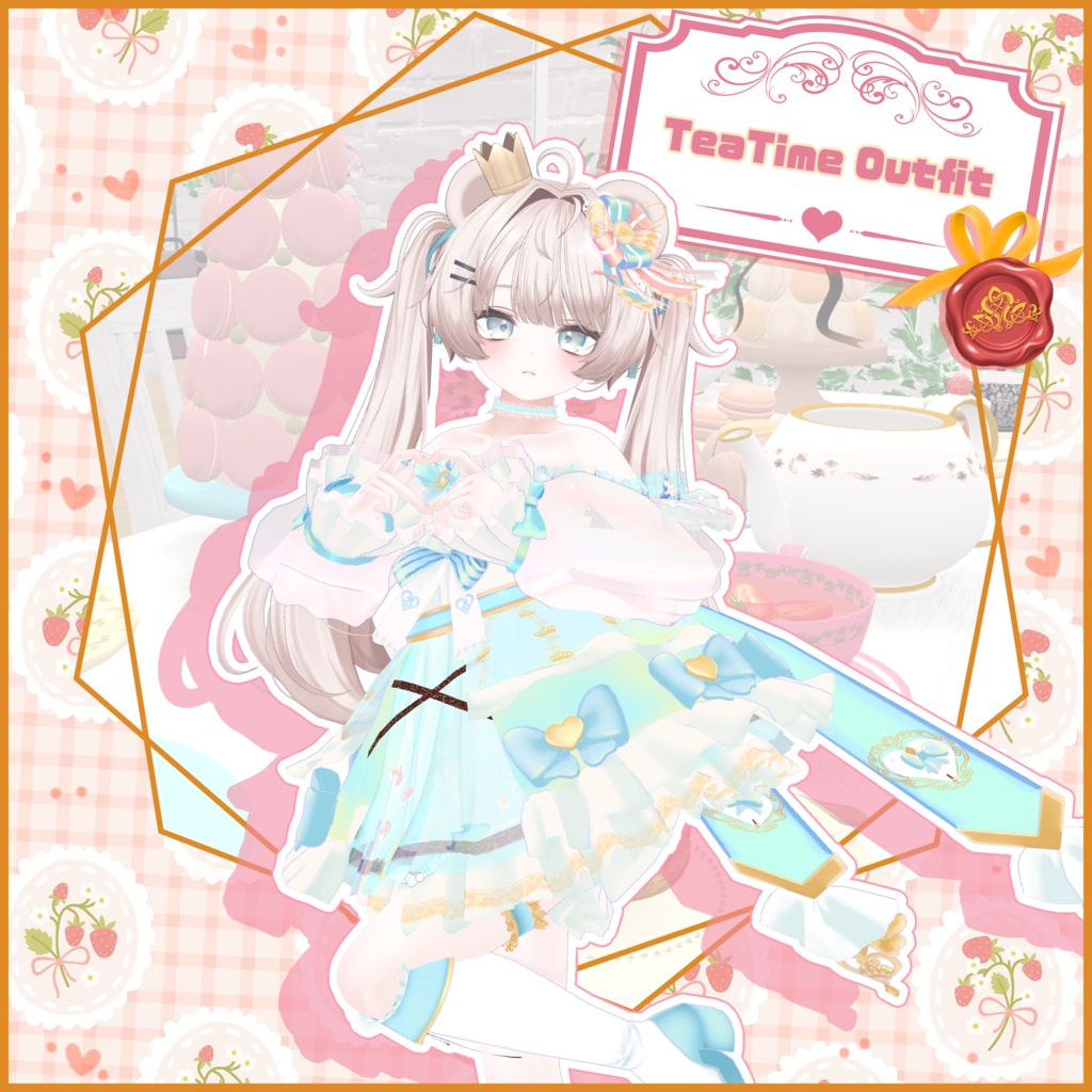 【ミルフィ -Milfy- 対応】TEATIME OUTFIT【VRChat向け衣装モデル MA対応】