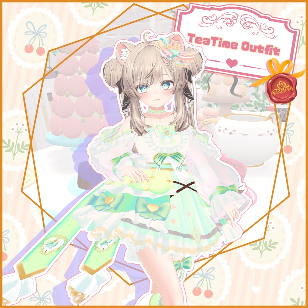 【マヌカ -Manuka- 対応】TEATIME OUTFIT【VRChat向け衣装モデル MA対応】