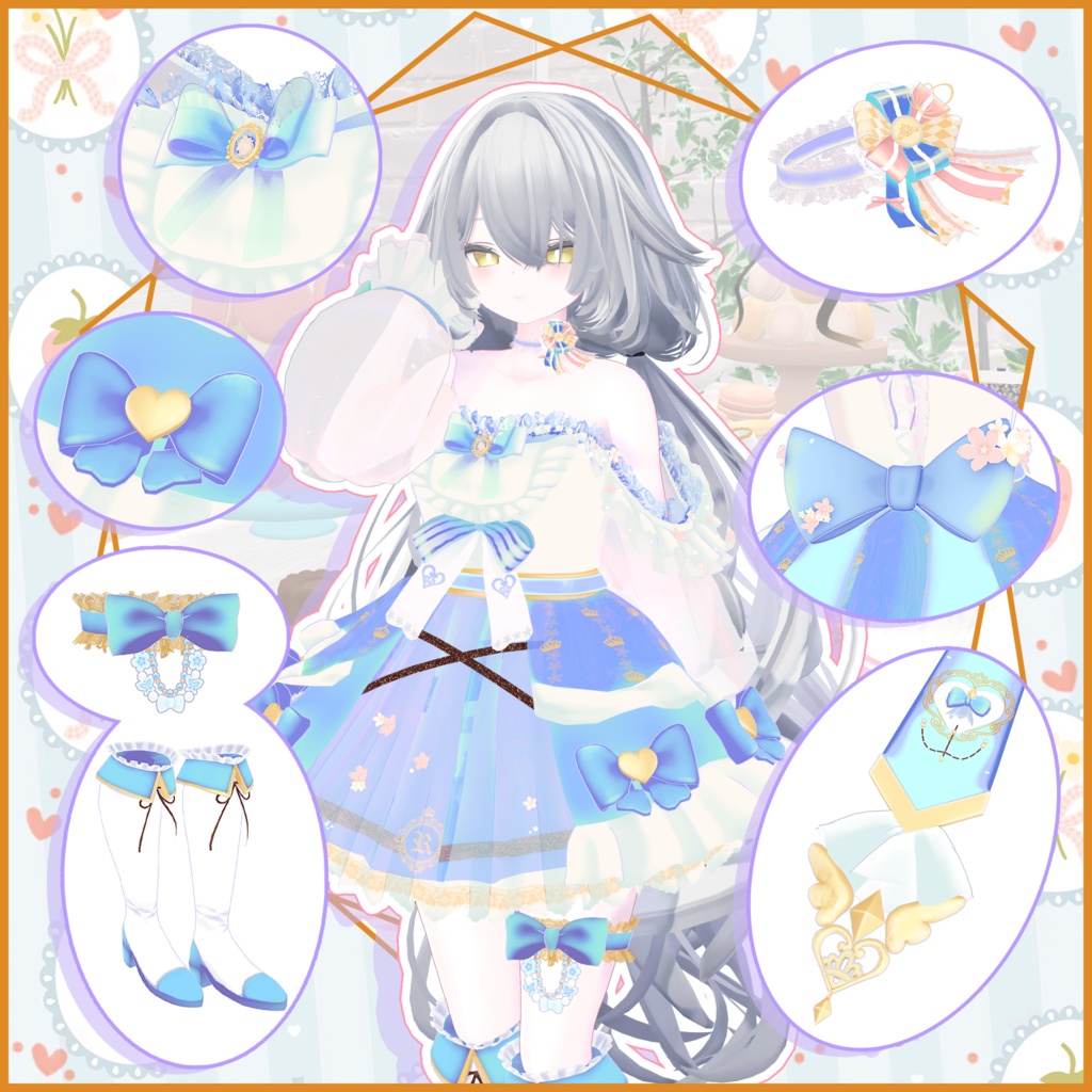 【ルルネ -rurune- 対応】TEATIME OUTFIT【VRChat向け衣装モデル MA対応】