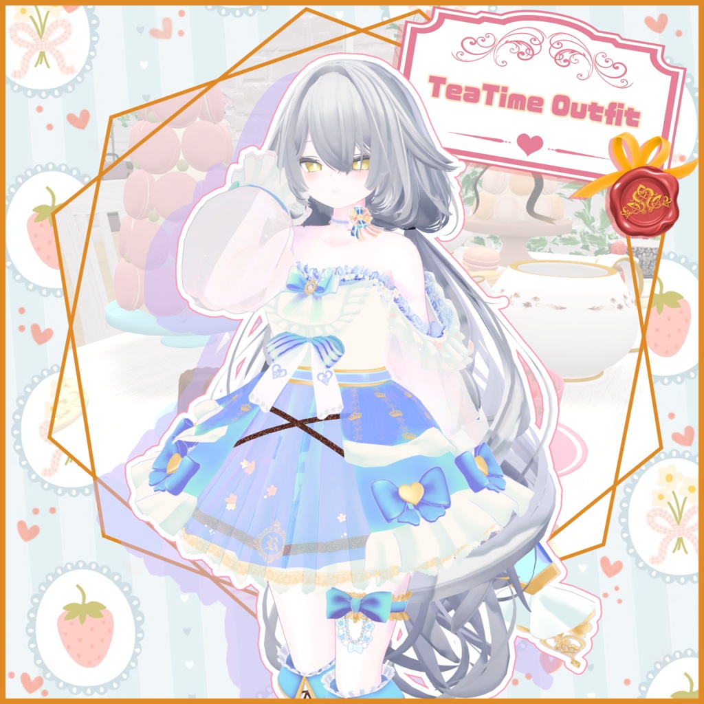 【ルルネ -rurune- 対応】TEATIME OUTFIT【VRChat向け衣装モデル MA対応】