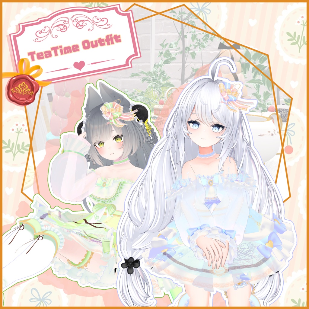 【13アバター対応】TEATIME OUTFIT【VRChat向け衣装モデル MA対応】