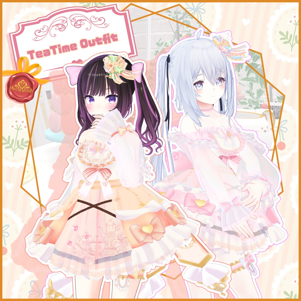【13アバター対応】TEATIME OUTFIT【VRChat向け衣装モデル MA対応】