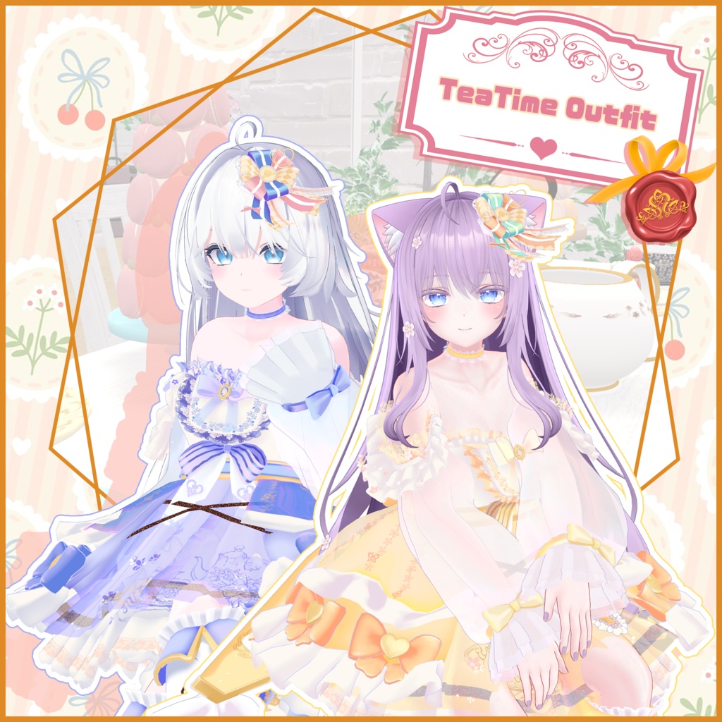 【13アバター対応】TEATIME OUTFIT【VRChat向け衣装モデル MA対応】