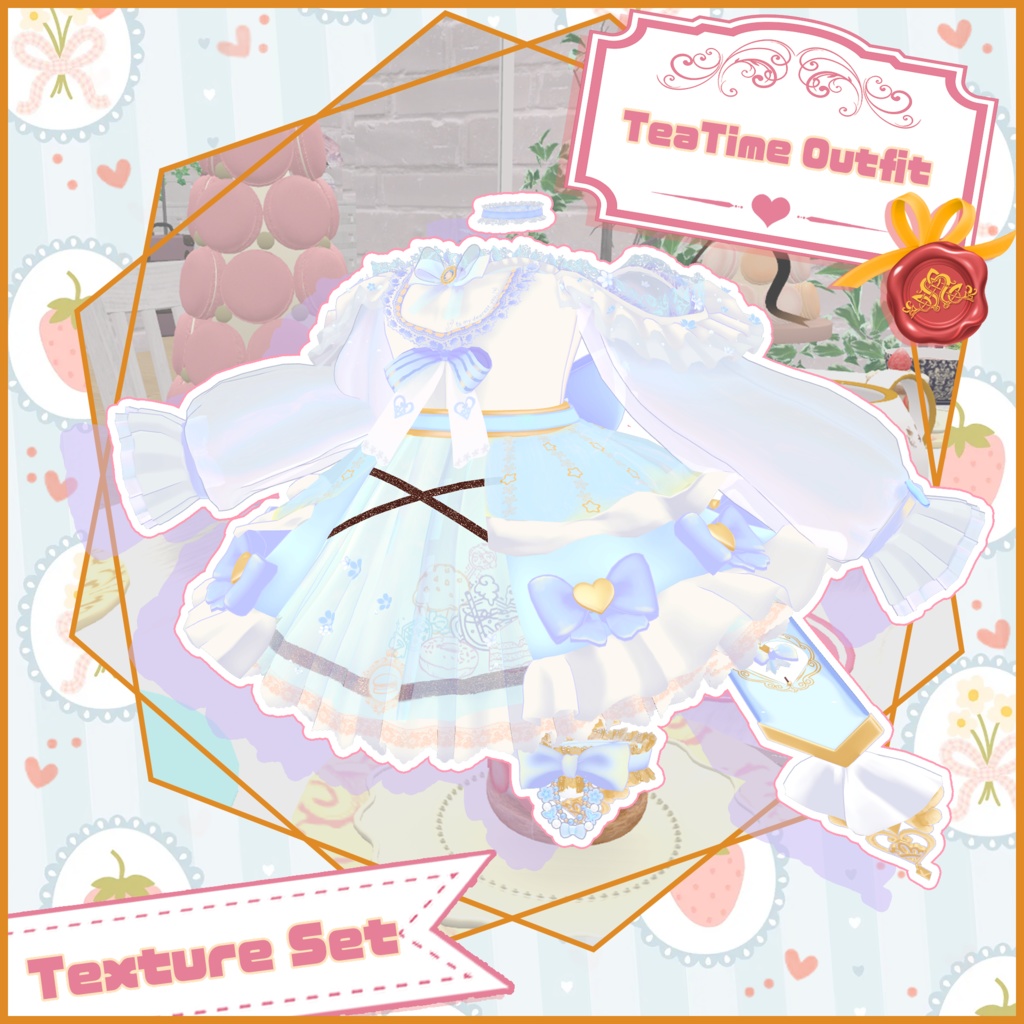 【26 アバター対応】TEATIME OUTFIT Texture Set【衣装テクスチャセット】