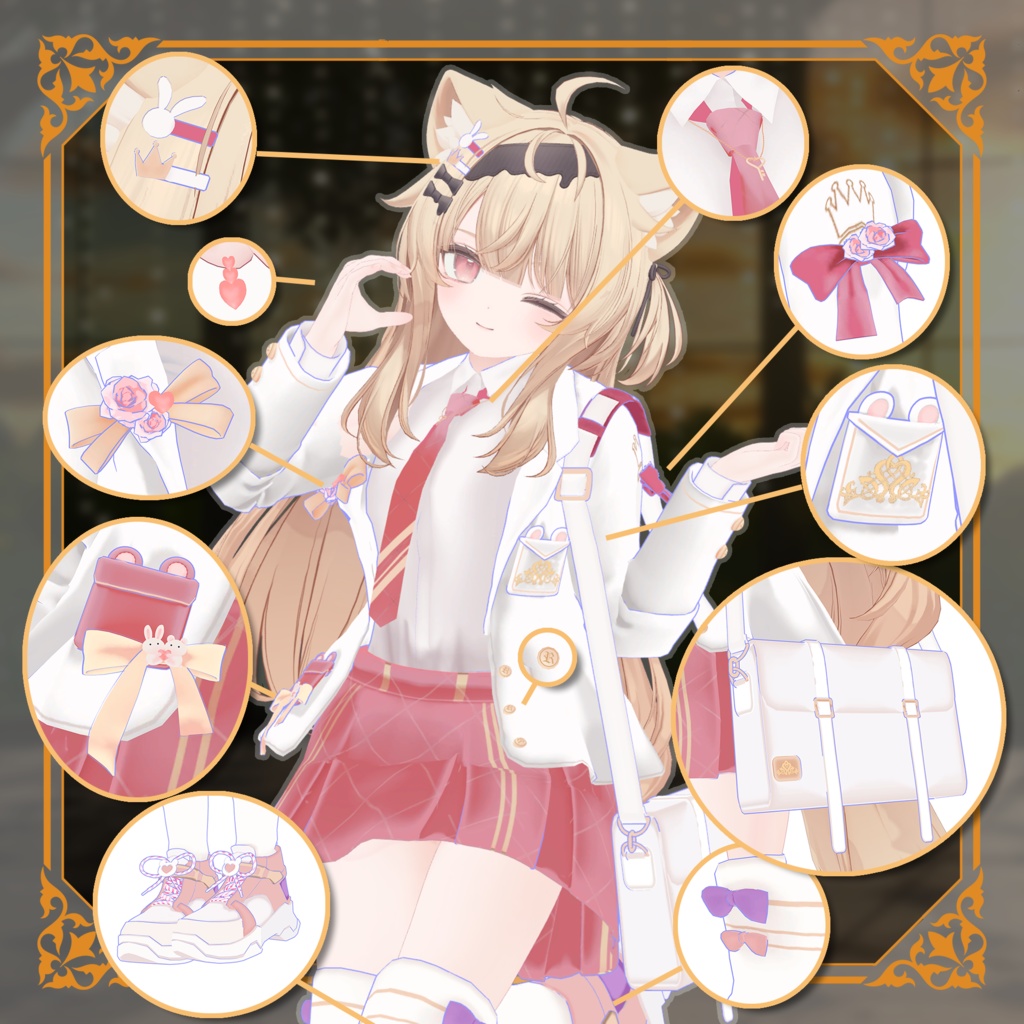 【 エク -Eku- 対応】SCHOOL UNIFORM【VRChat向け衣装モデル MA対応】