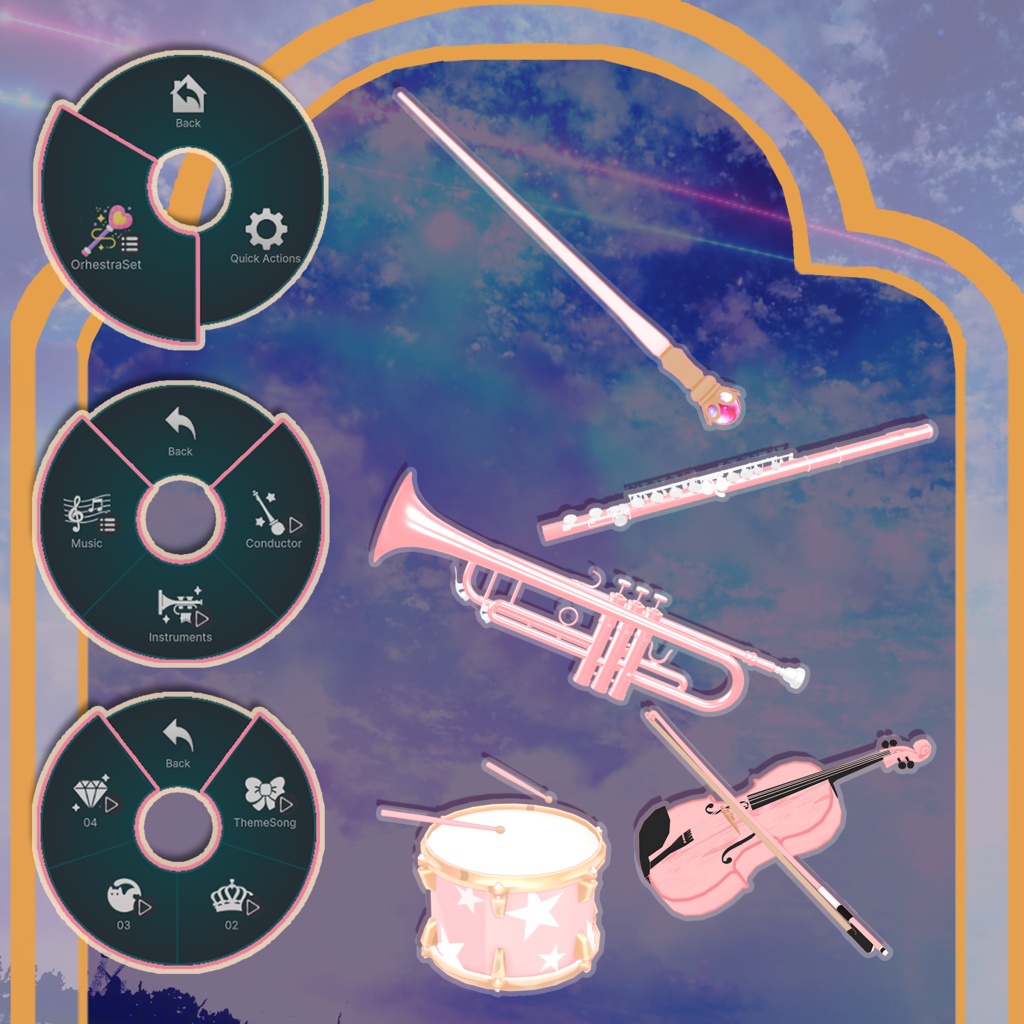 【シフォン -Chiffon- 対応】ORCHESTRA UNIFORM【VRChat向け衣装モデル MA対応】