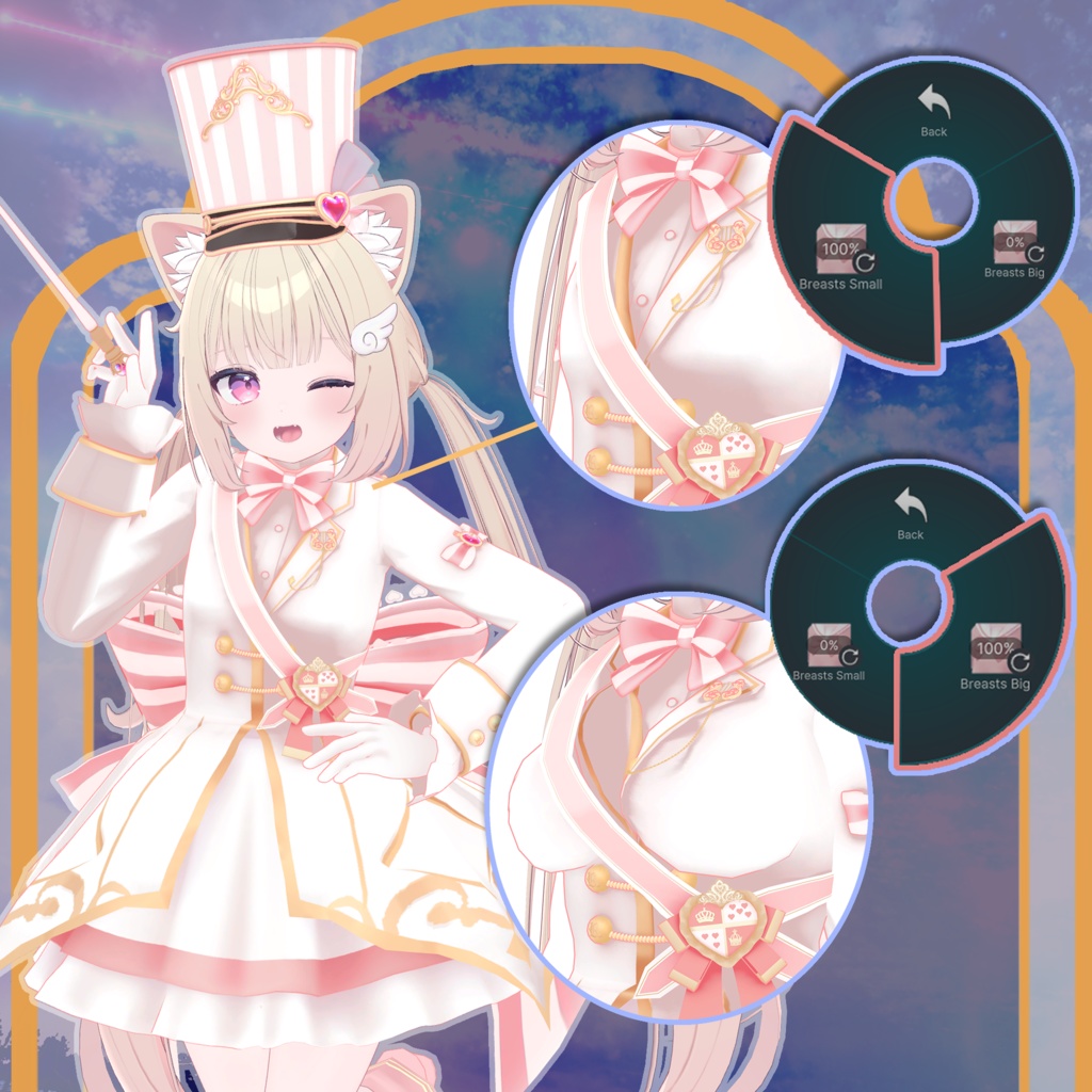 【シフォン -Chiffon- 対応】ORCHESTRA UNIFORM【VRChat向け衣装モデル MA対応】