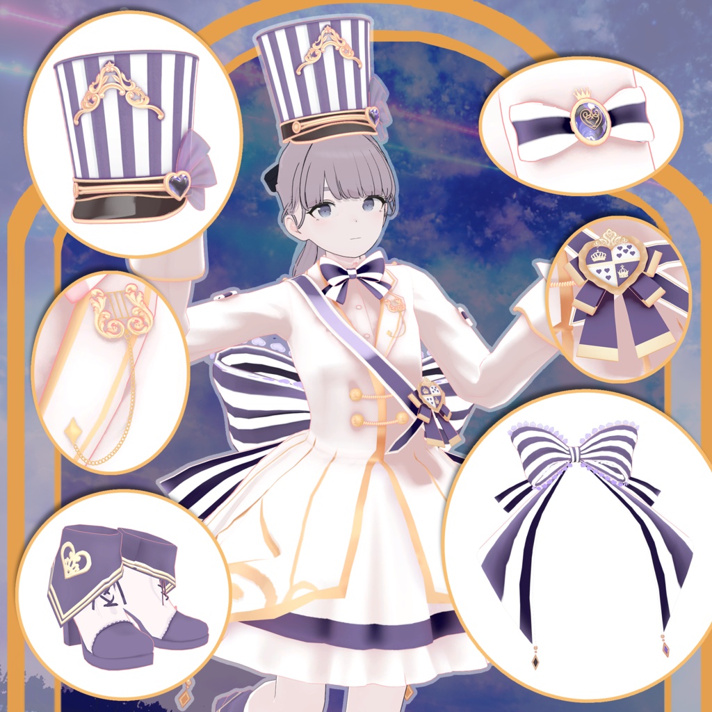 【-Lapwing- 対応】ORCHESTRA UNIFORM【VRChat向け衣装モデル MA対応】