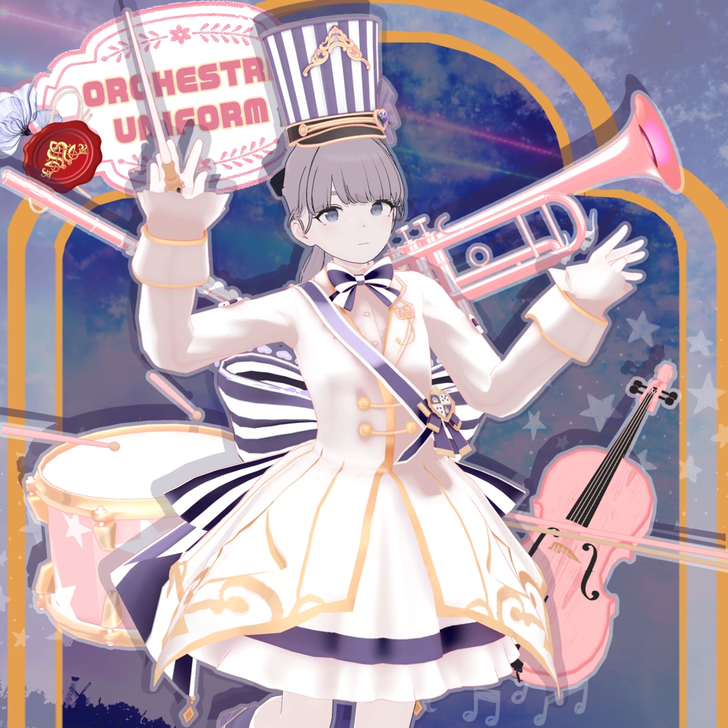 【-Lapwing- 対応】ORCHESTRA UNIFORM【VRChat向け衣装モデル MA対応】