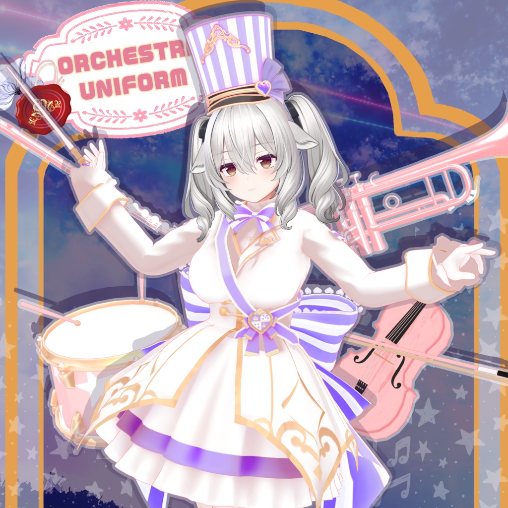 【ミルティナ -Milltina- 対応】ORCHESTRA UNIFORM【VRChat向け衣装モデル MA対応】
