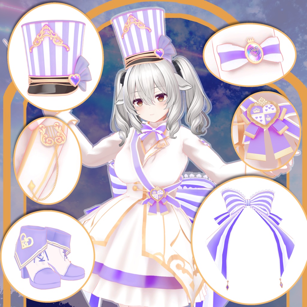 【ミルティナ -Milltina- 対応】ORCHESTRA UNIFORM【VRChat向け衣装モデル MA対応】