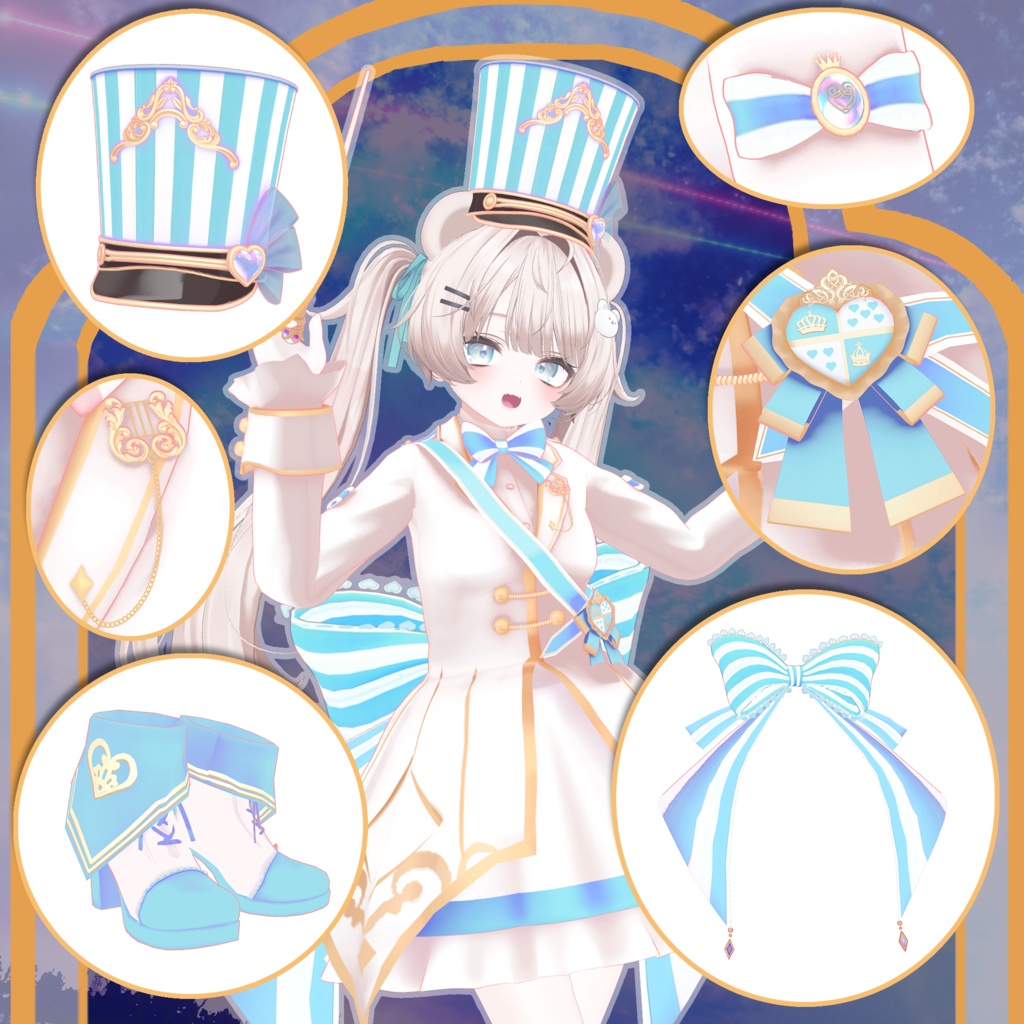 【ミルフィ -Milfy- 対応】ORCHESTRA UNIFORM【VRChat向け衣装モデル MA対応】