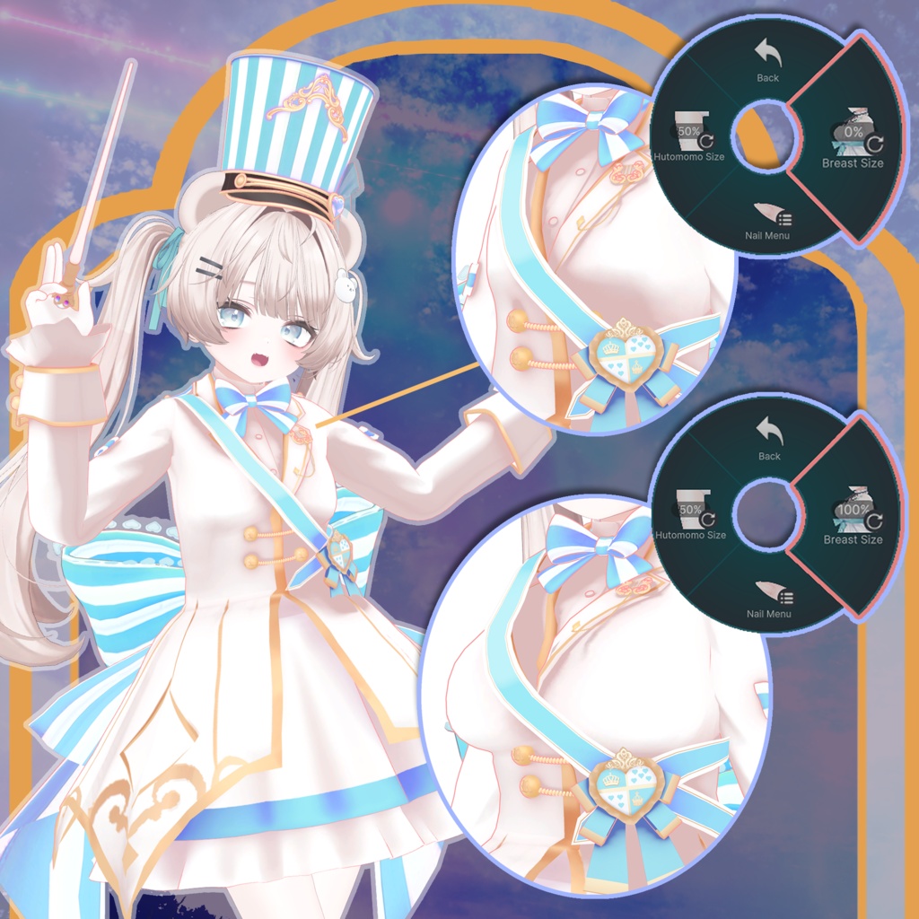 【ミルフィ -Milfy- 対応】ORCHESTRA UNIFORM【VRChat向け衣装モデル MA対応】