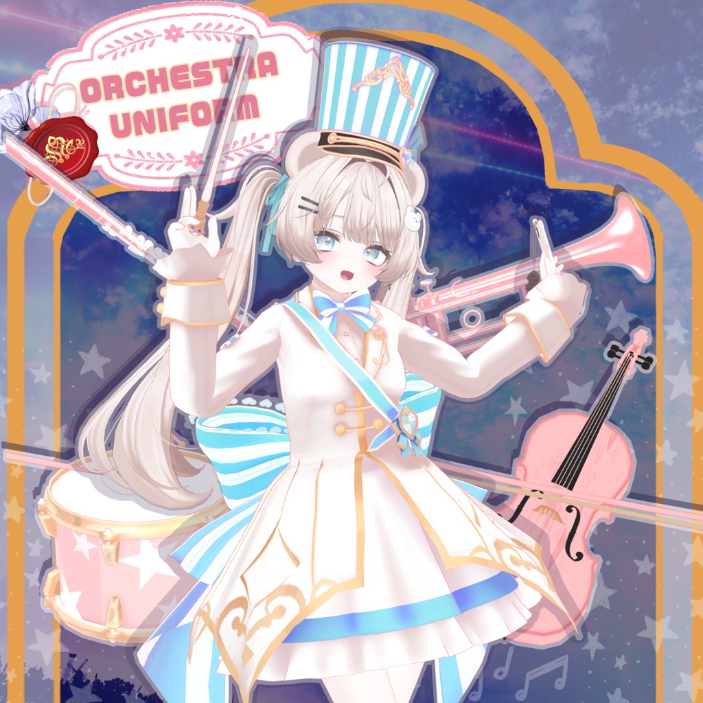 【ミルフィ -Milfy- 対応】ORCHESTRA UNIFORM【VRChat向け衣装モデル MA対応】