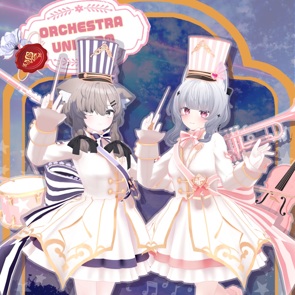 【13アバター対応】ORCHESTRA UNIFORM【VRChat向け衣装モデル MA対応】