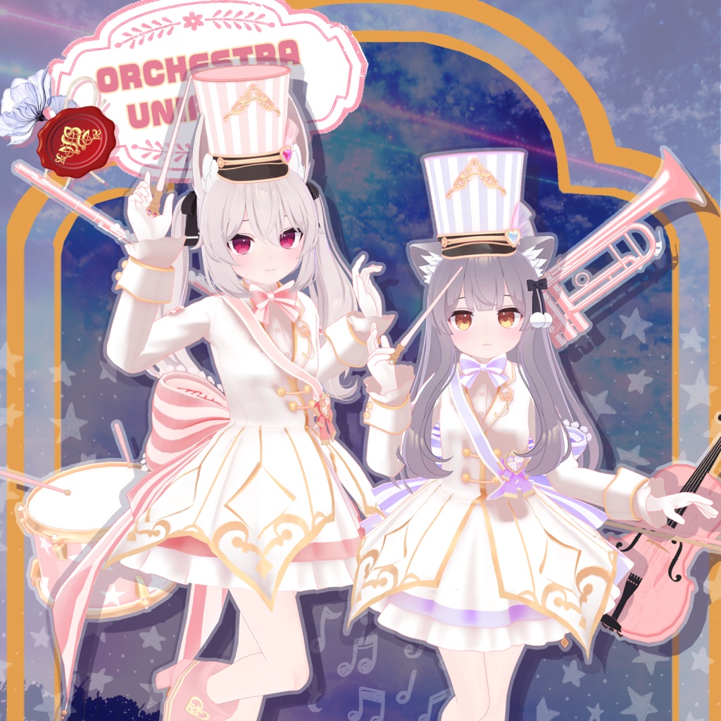 【13アバター対応】ORCHESTRA UNIFORM【VRChat向け衣装モデル MA対応】