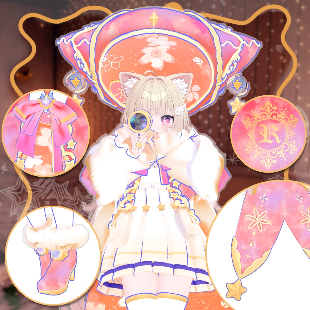 【シフォン -Chiffon- 対応】DREAM STELLA【VRChat向け衣装モデル MA対応】