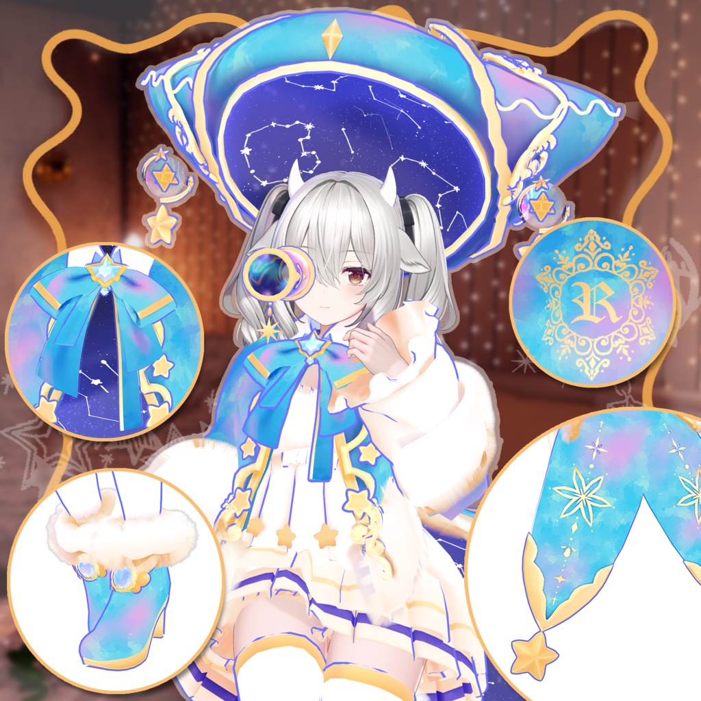 【ミルティナ -Milltina- 対応】DREAM STELLA【VRChat向け衣装モデル MA対応】