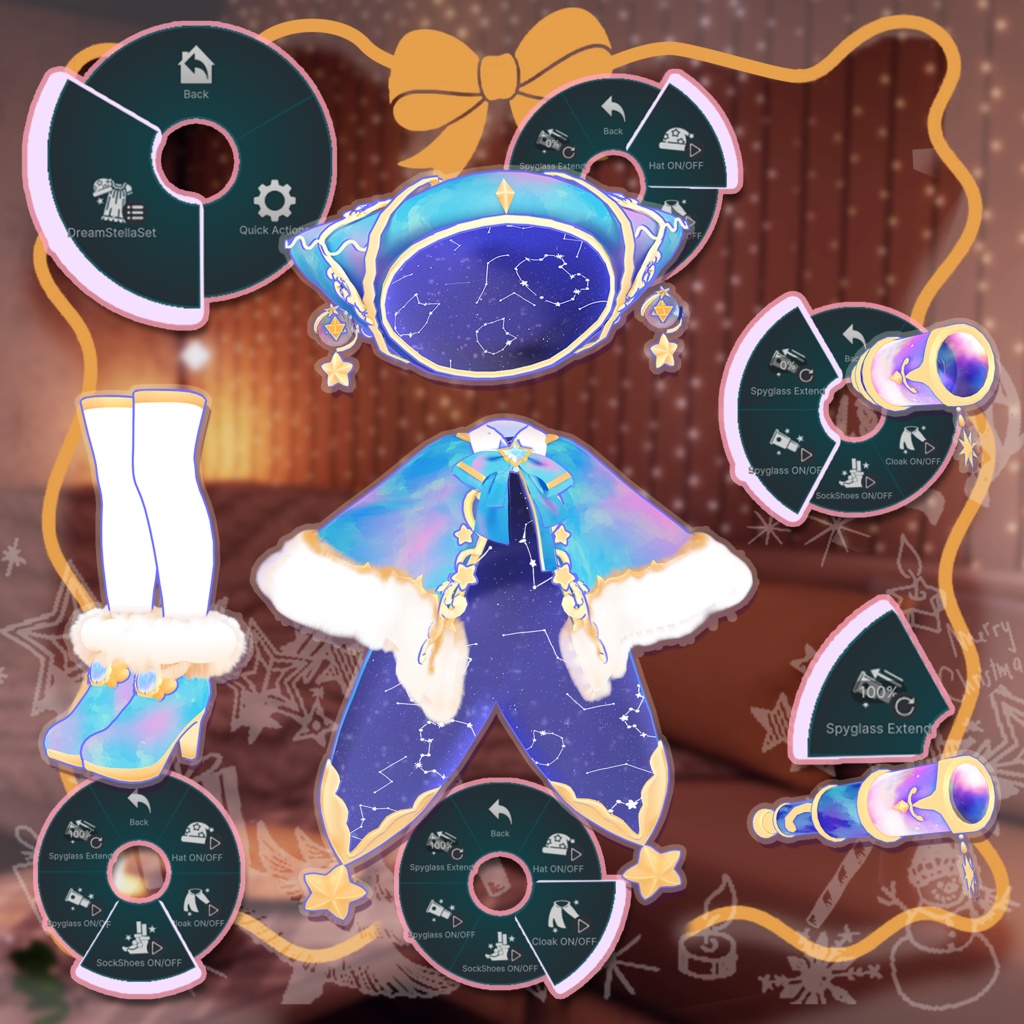 【もちふぃった~対応】DREAM STELLA【VRChat向け衣装モデル MA対応】