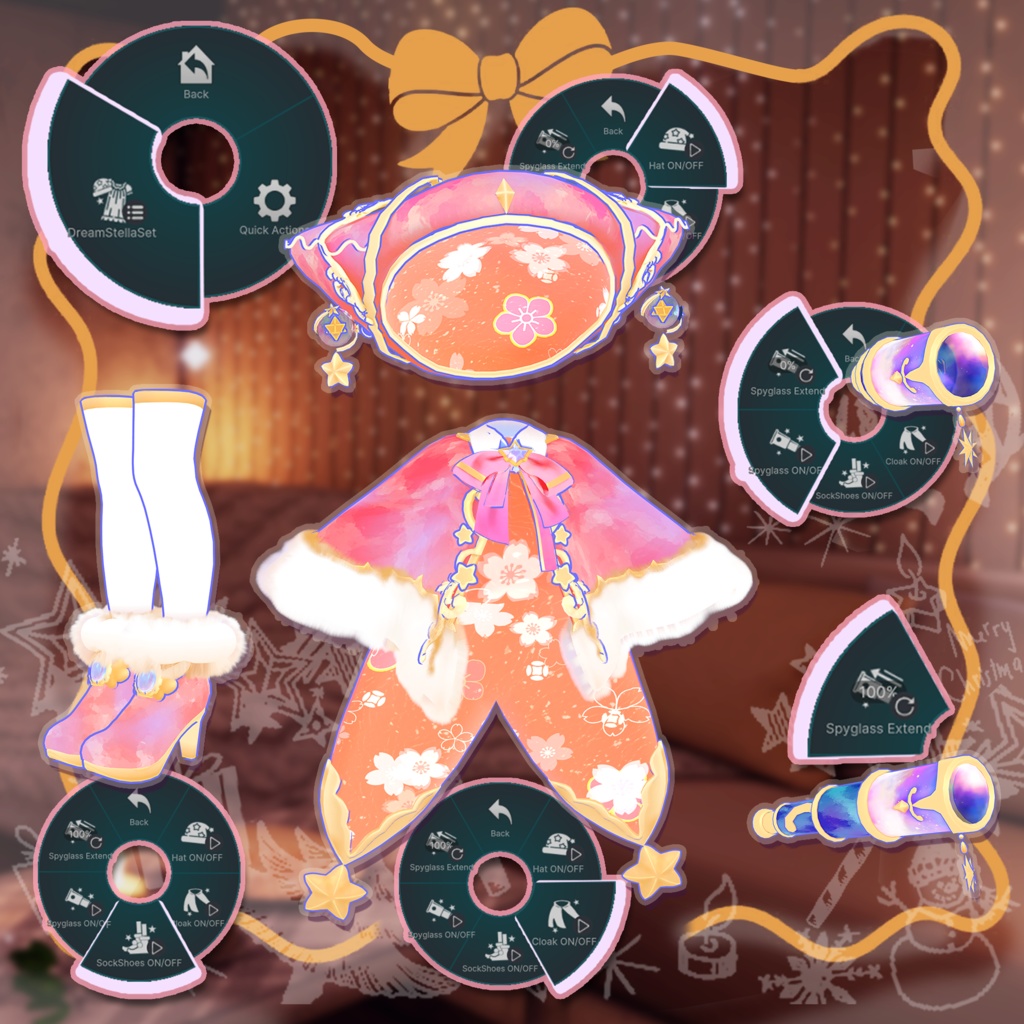 【もちふぃった~対応】DREAM STELLA【VRChat向け衣装モデル MA対応】