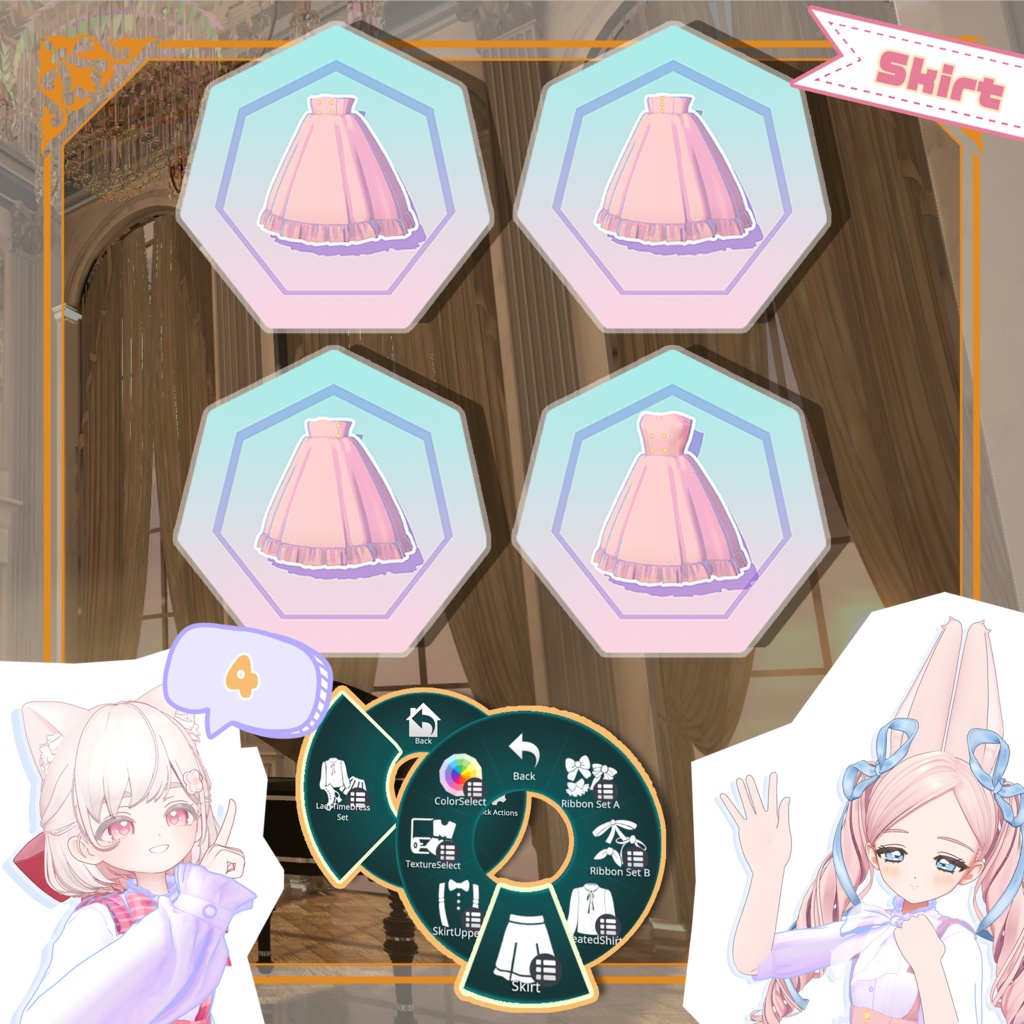 【33 アバター対応】LADY TIME【VRChat向け衣装モデル MA対応 ギミック付き】