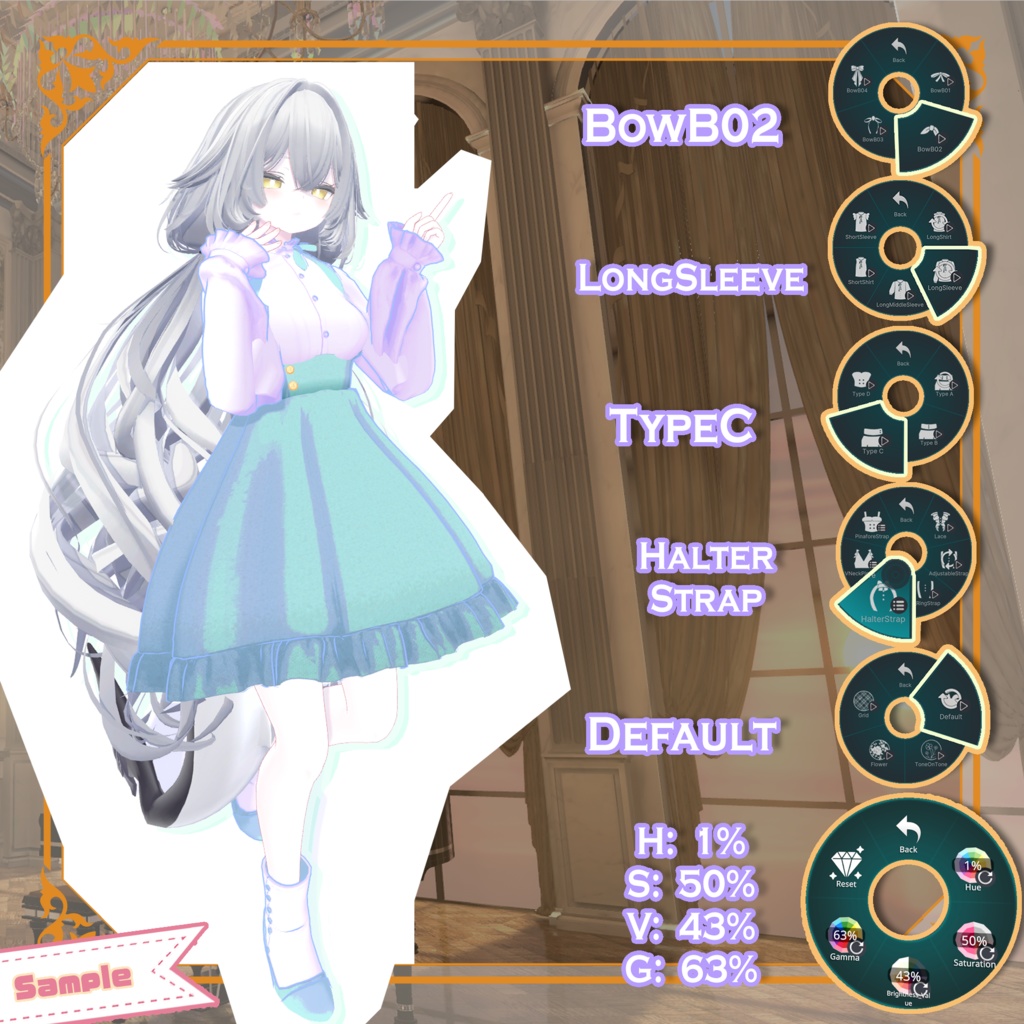 【33 アバター対応】LADY TIME【VRChat向け衣装モデル MA対応 ギミック付き】
