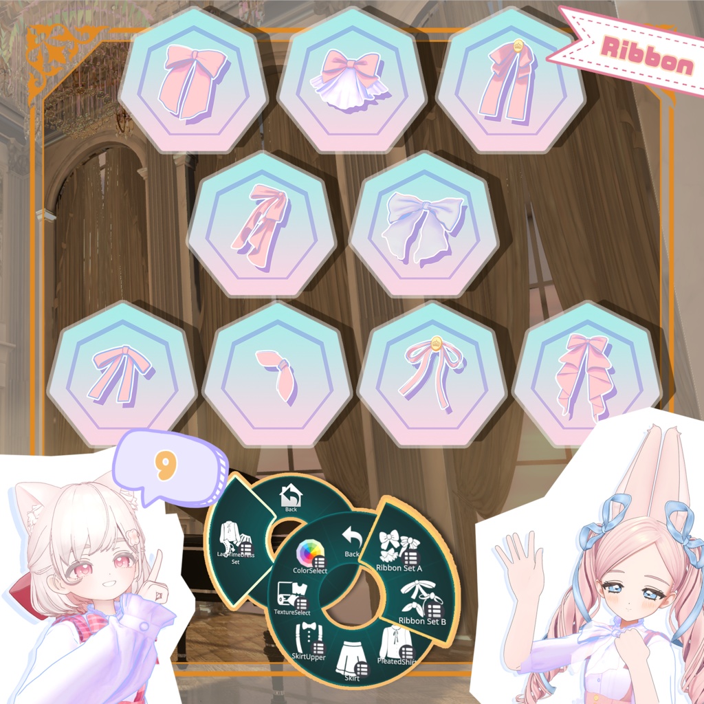 【33 アバター対応】LADY TIME【VRChat向け衣装モデル MA対応 ギミック付き】