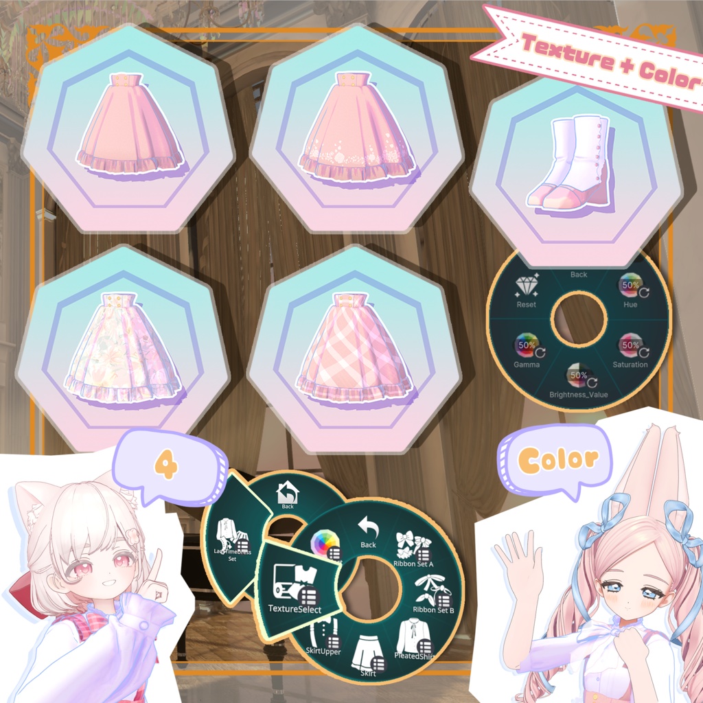 【33 アバター対応】LADY TIME【VRChat向け衣装モデル MA対応 ギミック付き】