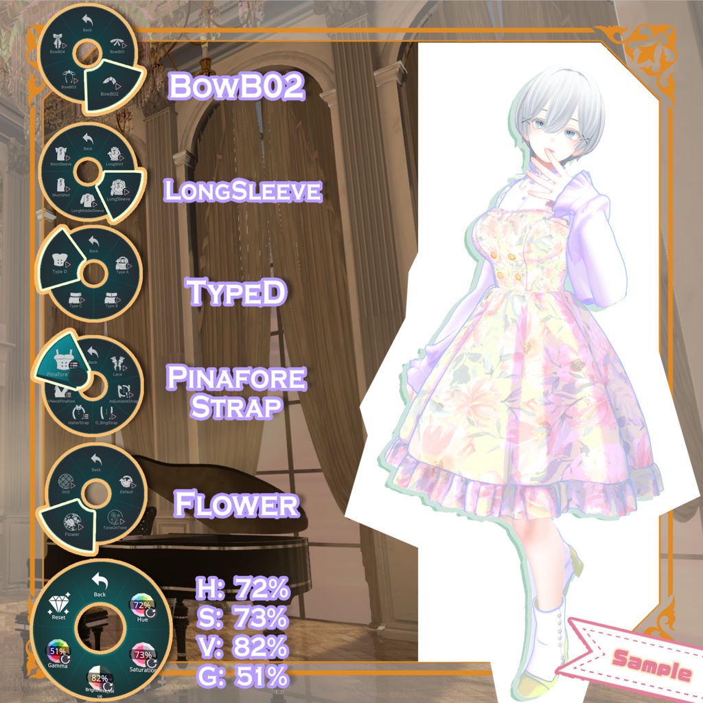 【33 アバター対応】LADY TIME【VRChat向け衣装モデル MA対応 ギミック付き】