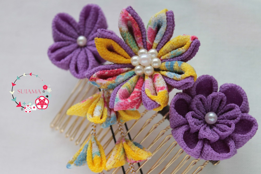 【刀剣乱舞】常初花-とこはつはな- つまみ細工ヘアコーム