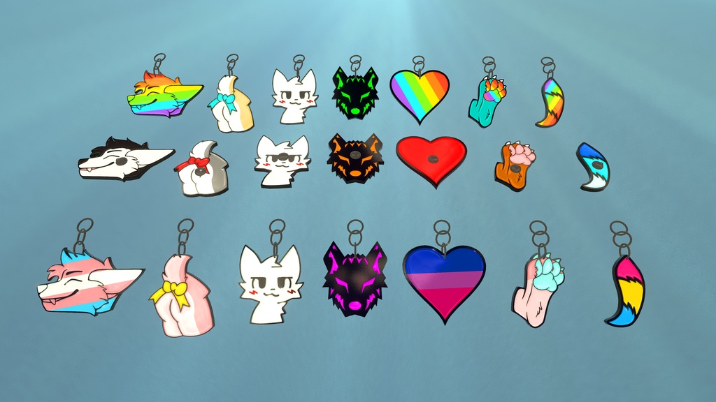 Furry Earrings and Pins for VRChat
