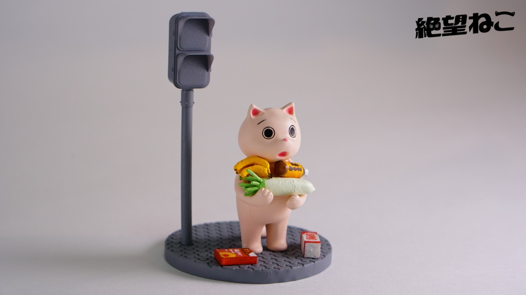 【未塗装】レジ袋をもらい忘れて絶望している猫(2023ver)