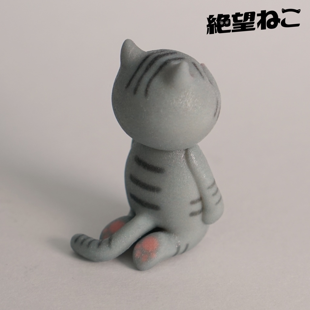 【彩色済み】膝から崩れ落ちて絶望している猫