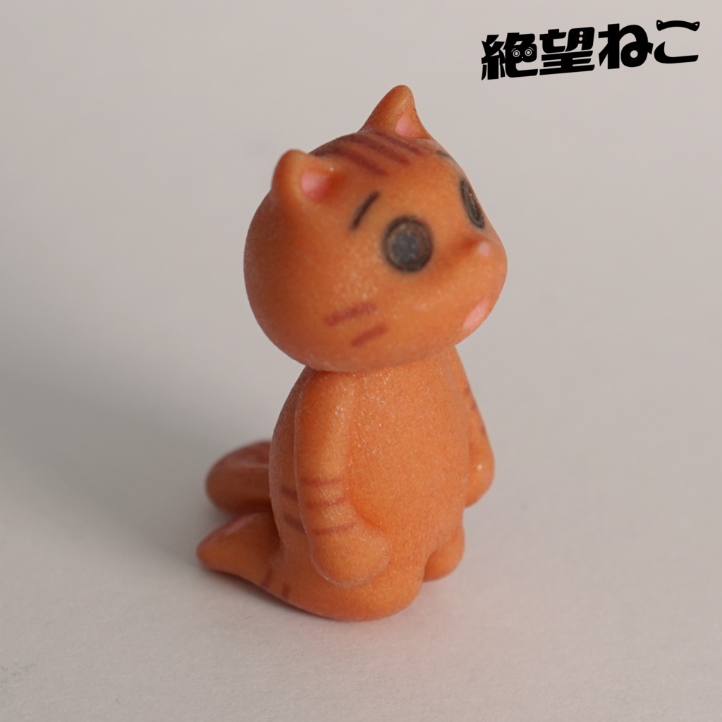 【彩色済み】膝から崩れ落ちて絶望している猫