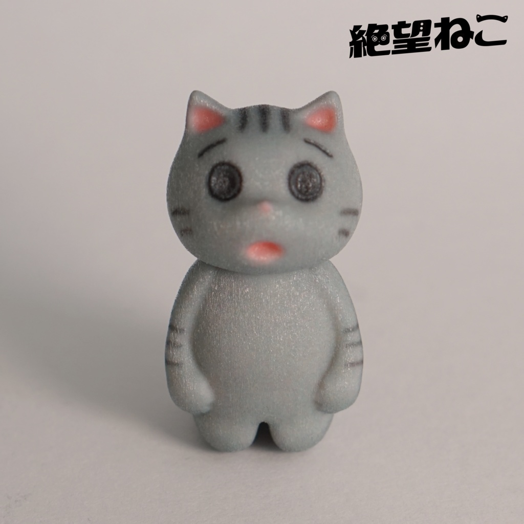 【彩色済み】膝から崩れ落ちて絶望している猫