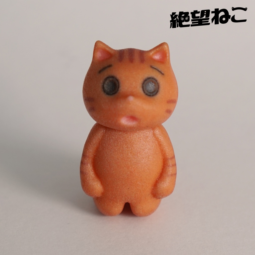 【彩色済み】膝から崩れ落ちて絶望している猫