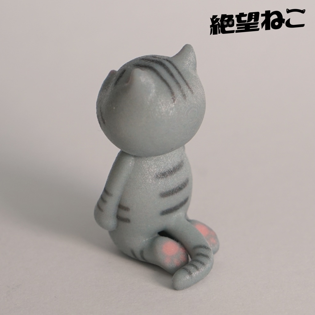 【彩色済み】膝から崩れ落ちて絶望している猫