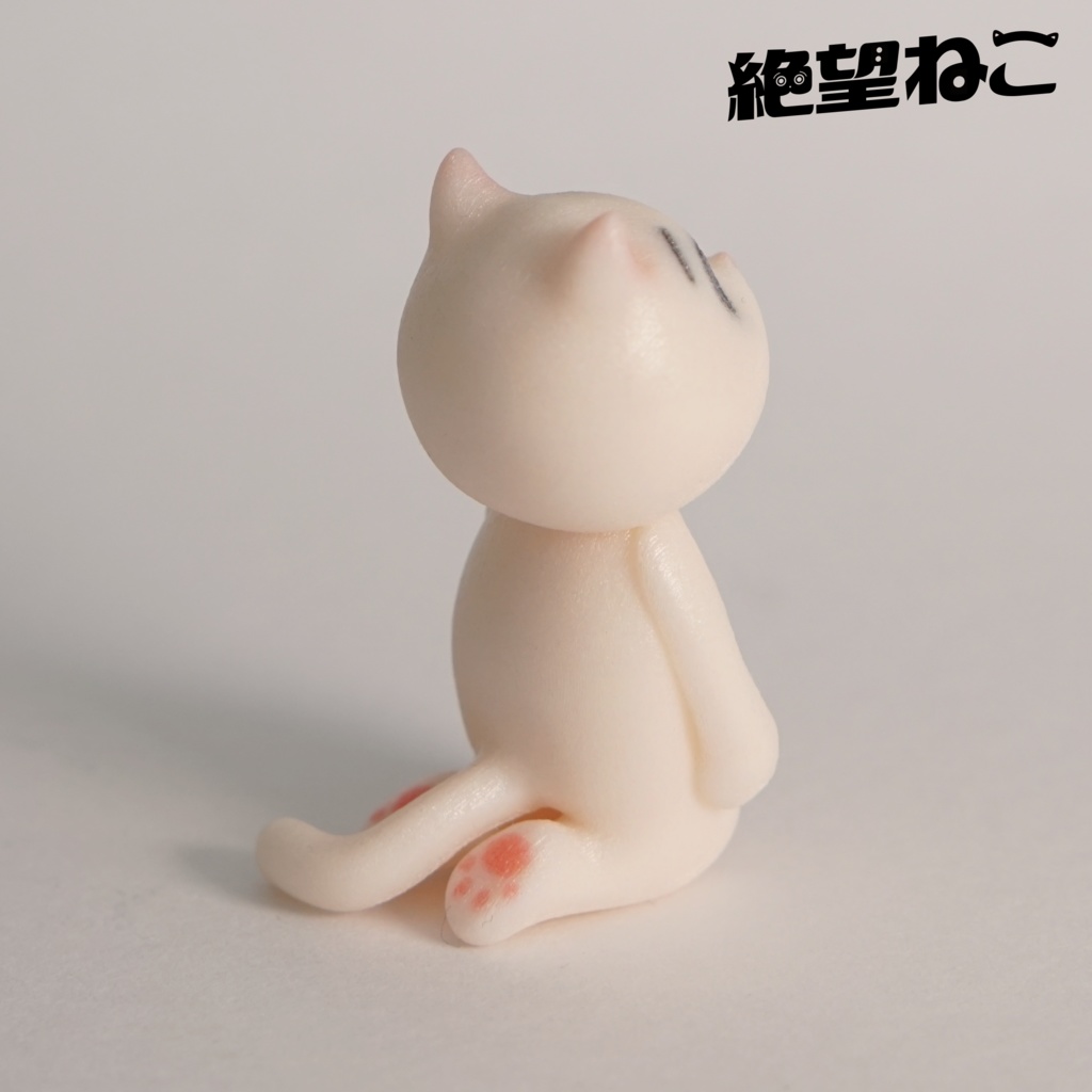 【彩色済み】膝から崩れ落ちて絶望している猫