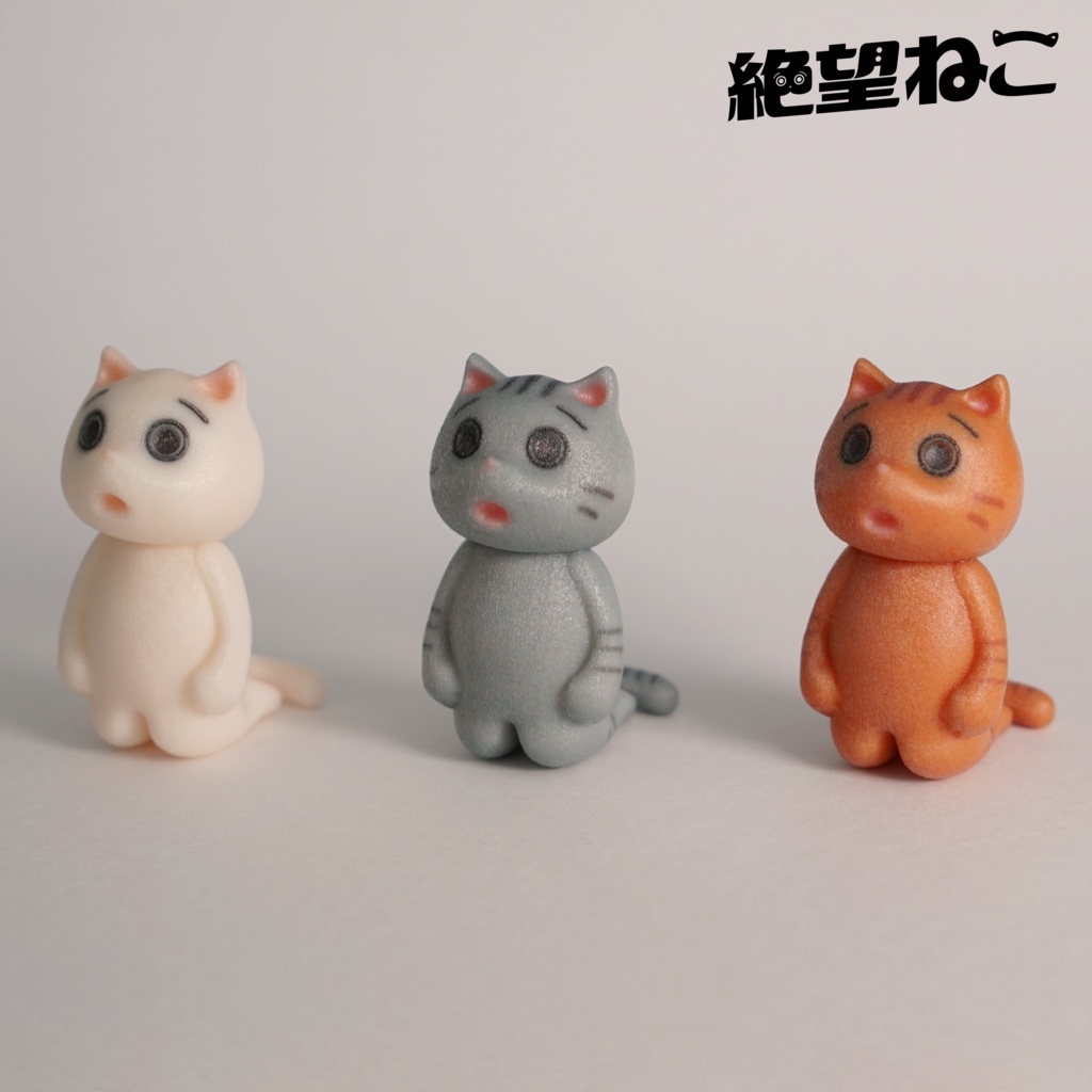 【彩色済み】膝から崩れ落ちて絶望している猫