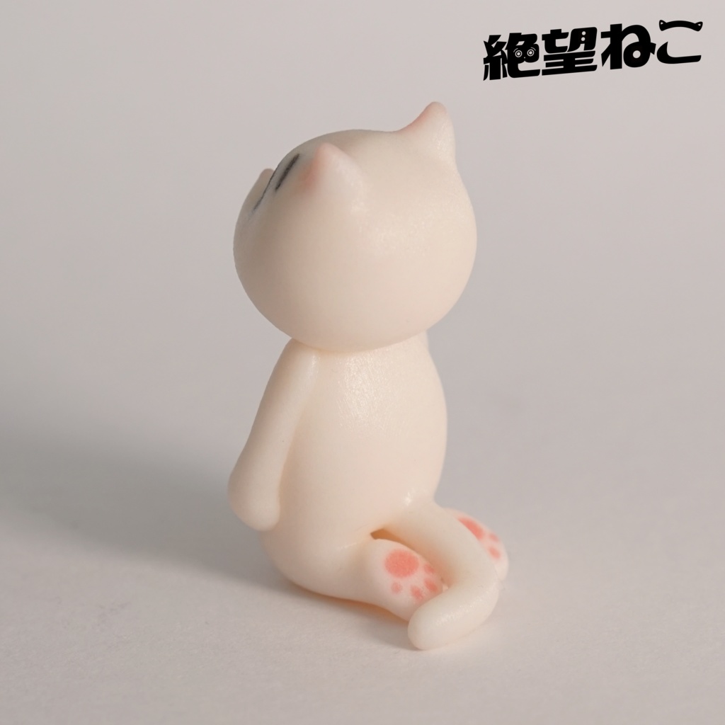 【彩色済み】膝から崩れ落ちて絶望している猫