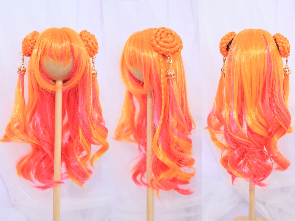 おだんごタッセルみつあみカール