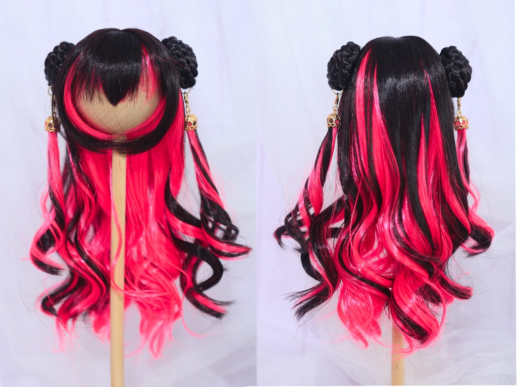 おだんごタッセルみつあみカール