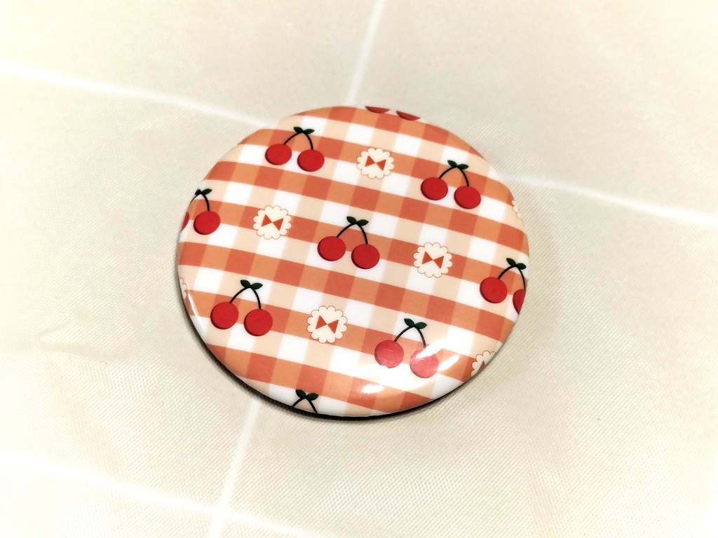 🍒🧡缶ミラー